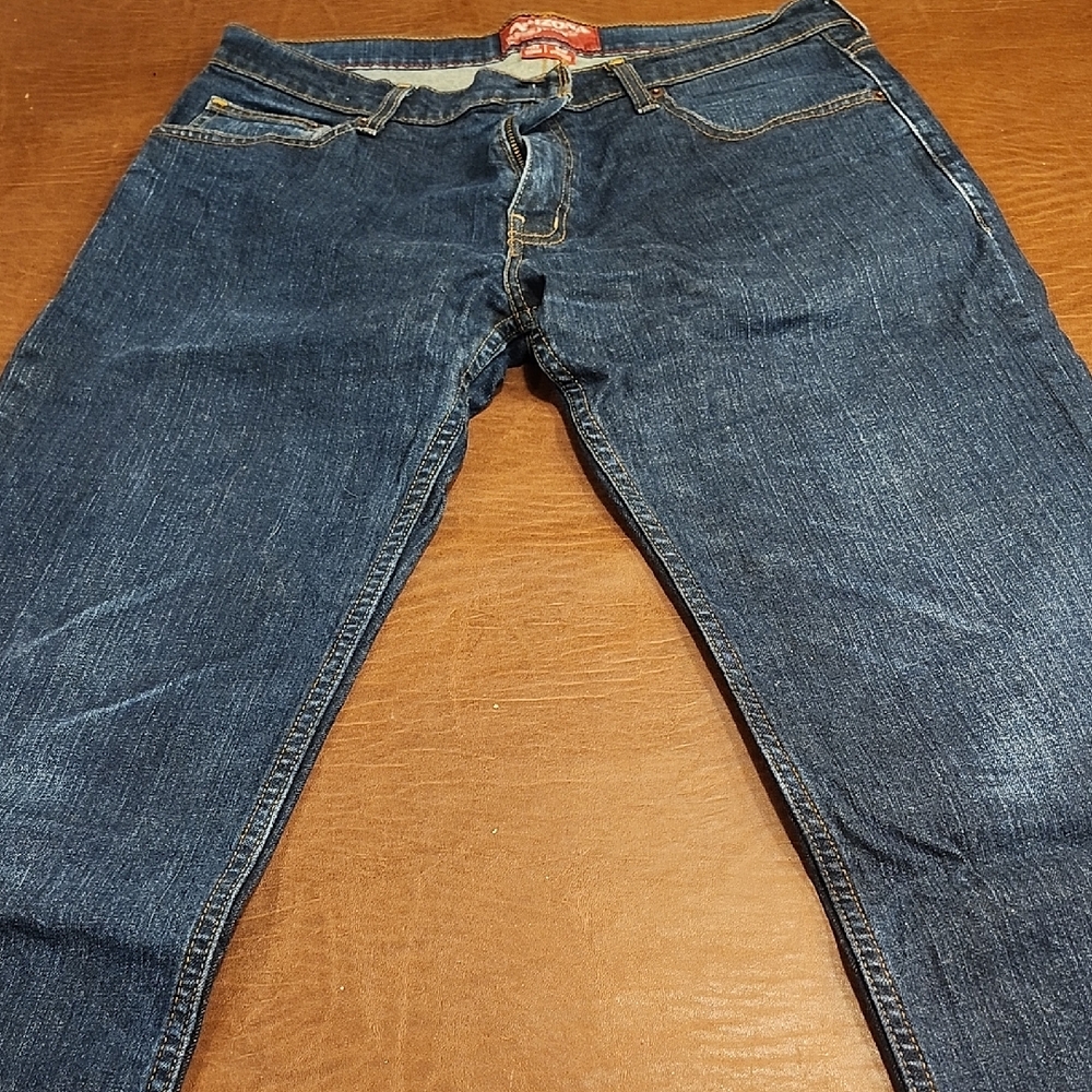 Arizona Jean Company Dark Blue Slim Straight Jeans 34x30